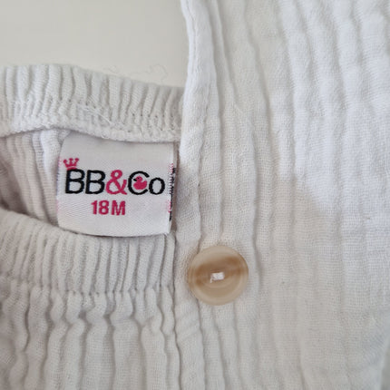 Barboteuse Bb&Co blanche - 18 mois