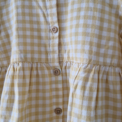 Robe H&M vichy jaune - 92 cm