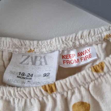 T-shirt MC Zara pois - 92 cm