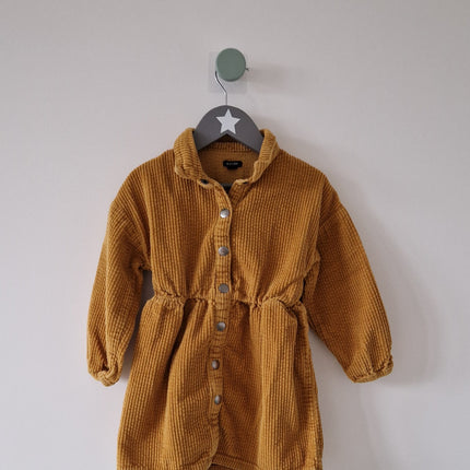 Robe Kiabi velours côtelé marron - 90/97 cm