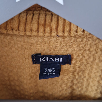 Robe Kiabi velours côtelé marron - 90/97 cm