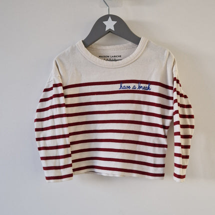 T-shirt ML Maison Labiche marinière - 2 ans