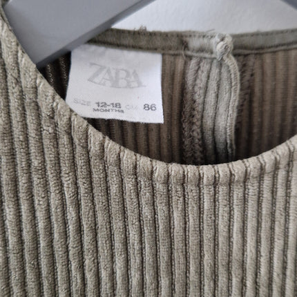 Robe courte Zara verte kaki - 86 cm