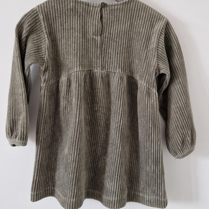 Robe courte Zara verte kaki - 86 cm