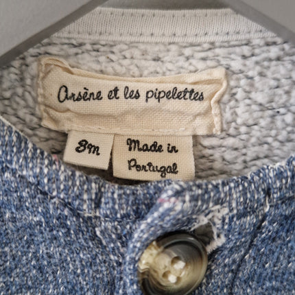 Combinaison Arsène et les Pipelettes bleu - 3 mois