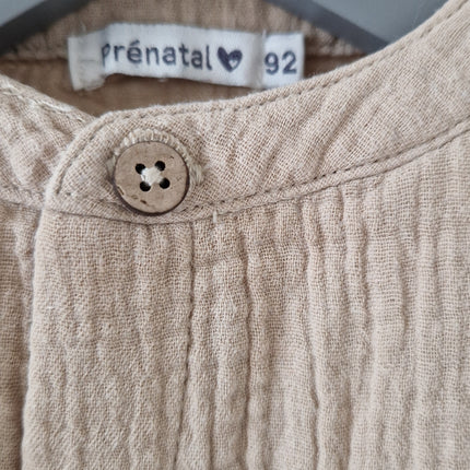 Chemise ML Prénatal mousseline beige - 92 cm
