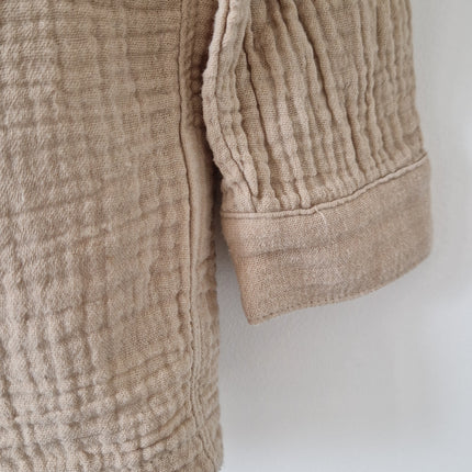 Chemise ML Prénatal mousseline beige - 92 cm