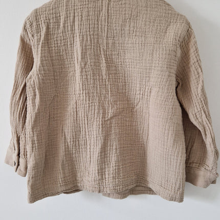 Chemise ML Prénatal mousseline beige - 92 cm