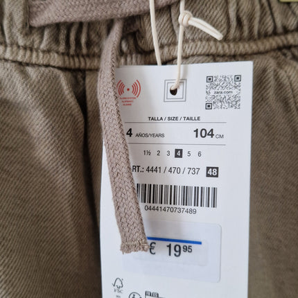 Pantalon Zara baggy denim beige - 104 cm - NEUF