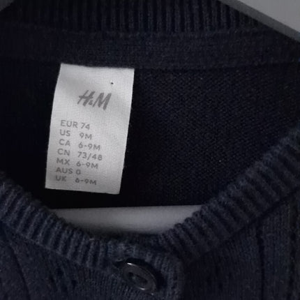 Gilet H&M bleu marine - 74 cm