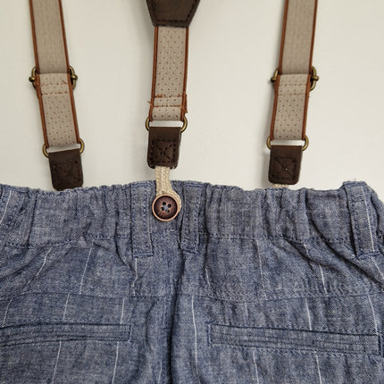 Ensemble Next Bleu/gris chiné - 98 cm