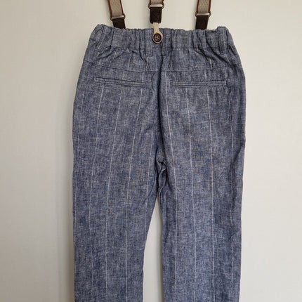 Ensemble Next Bleu/gris chiné - 98 cm