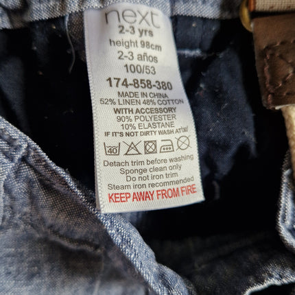 Ensemble Next Bleu/gris chiné - 98 cm