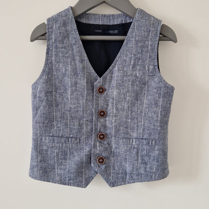 Ensemble Next Bleu/gris chiné - 98 cm