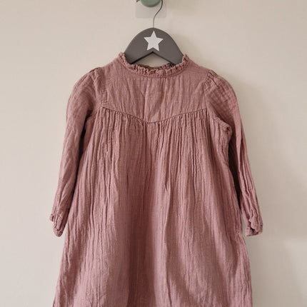 Robe Kiabi rose-lila mousseline - 94 cm