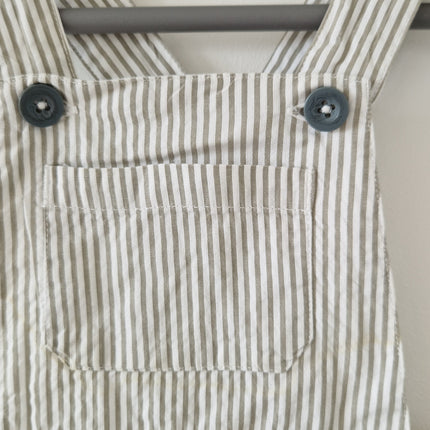 Salopette courte Petit Bateau rayé - 74 cm