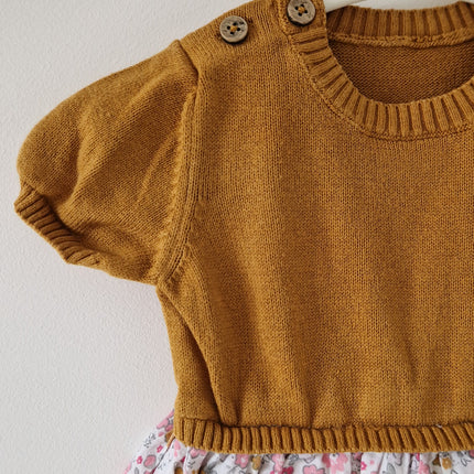 Robe TU fleurie - 0/3 mois