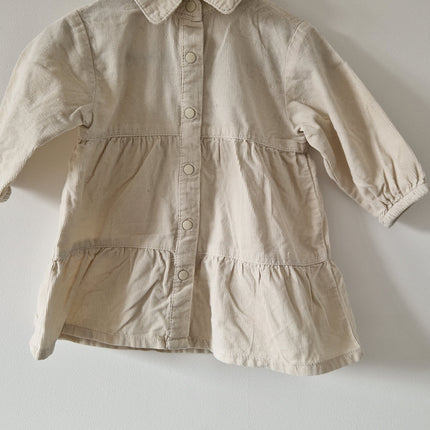 Robe Zeeman beige/crème velours côtelé - 68 cm