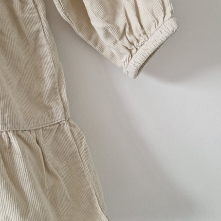 Robe Zeeman beige/crème velours côtelé - 68 cm