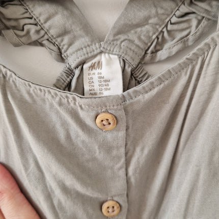 Robe courte H&M verte - 86 cm