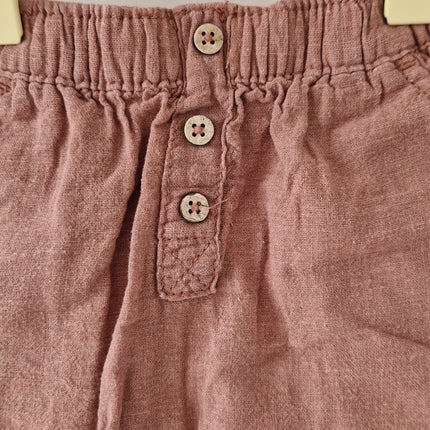 Short Kiabi lin marron -  74 cm