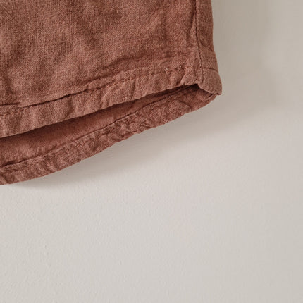 Short Kiabi lin marron -  74 cm