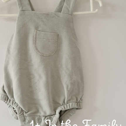 Barboteuse 1+ in the Family vert - 3 mois