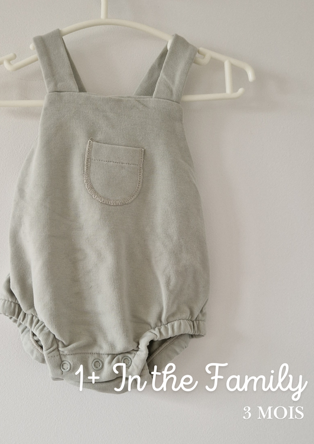 Barboteuse 1+ in the Family vert - 3 mois