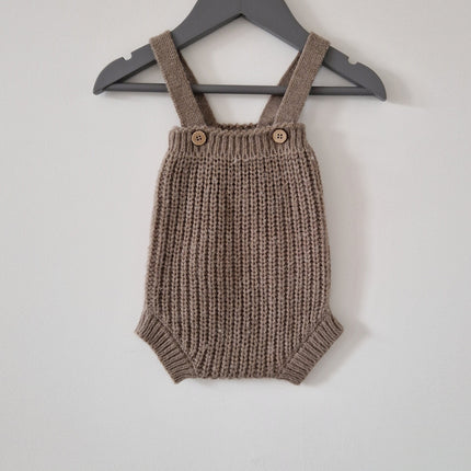 Barboteuse 1+ in the Family maille marron - 3 mois