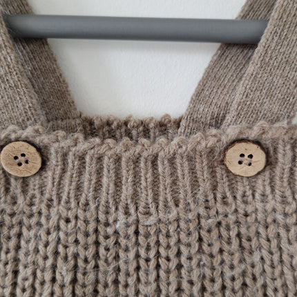 Barboteuse 1+ in the Family maille marron - 3 mois