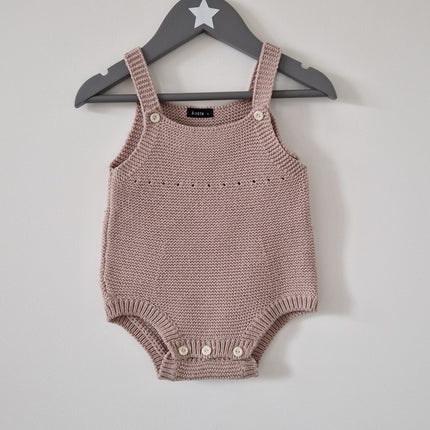 Barboteuse Aosta maille beige - Taille M (74cm)