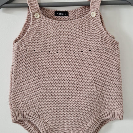 Barboteuse Aosta maille beige - Taille M (74cm)