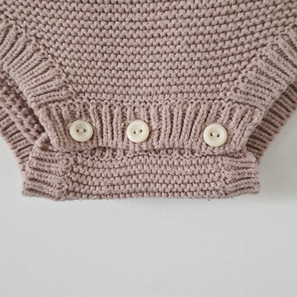 Barboteuse Aosta maille beige - Taille M (74cm)