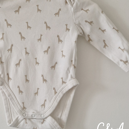 Body ML C&A blanc girafe - 62cm