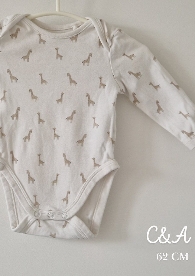Body ML C&A blanc girafe - 62cm