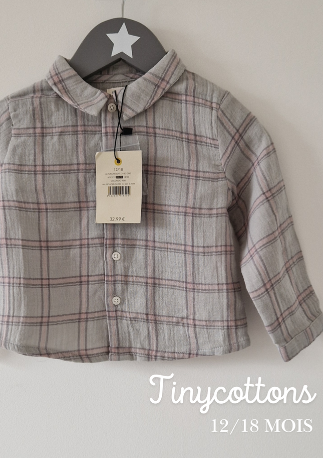 Chemise ML Gocco - 12/18 mois
