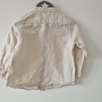 Chemise ML Zara crème - 92cm