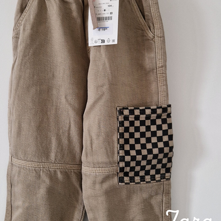 Pantalon Zara baggy denim beige - 104 cm - NEUF