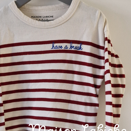 T-shirt ML Maison Labiche marinière - 2 ans