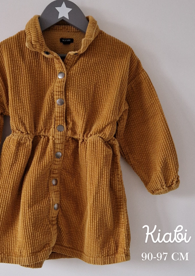 Robe Kiabi velours côtelé marron - 90/97 cm