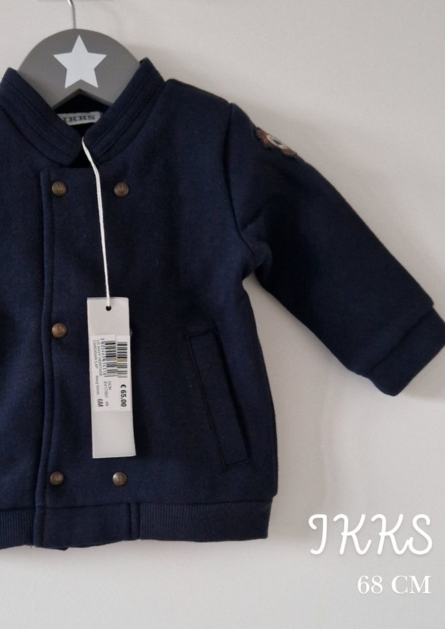 Gilet IKKS bleu marine - 68 cm - NEUF