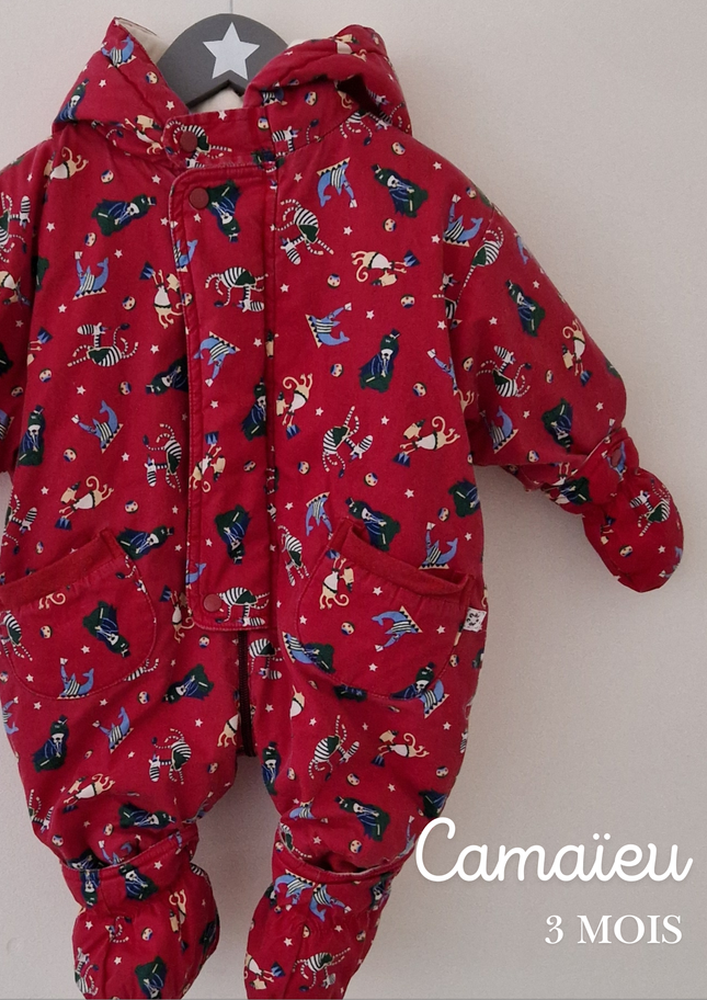 Combipilote Camaïeu "Cirque" - 3 mois