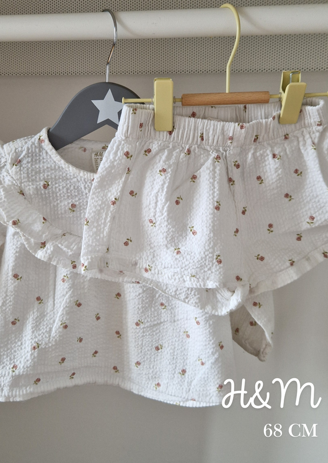 Ensemble H&M (Short+T-shirt ML) - 68 cm
