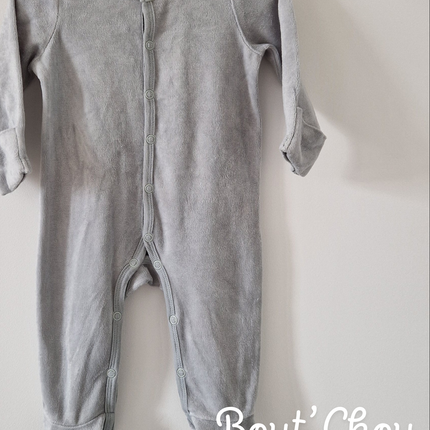 Grenouillère Bout'Chou gris - 3 mois