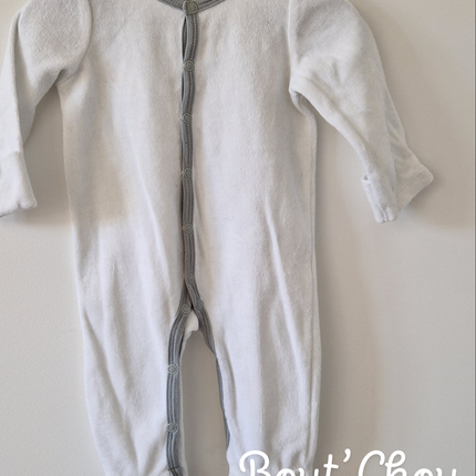 Grenouillère Bout'Chou Blanc - 3 mois