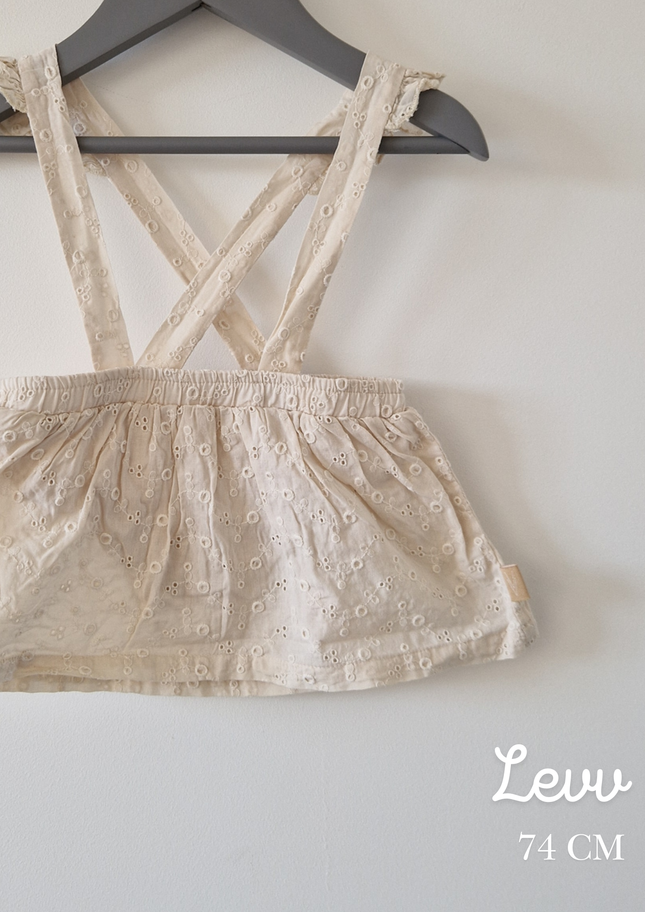 Jupe à bretelles Levv beige - 74 cm