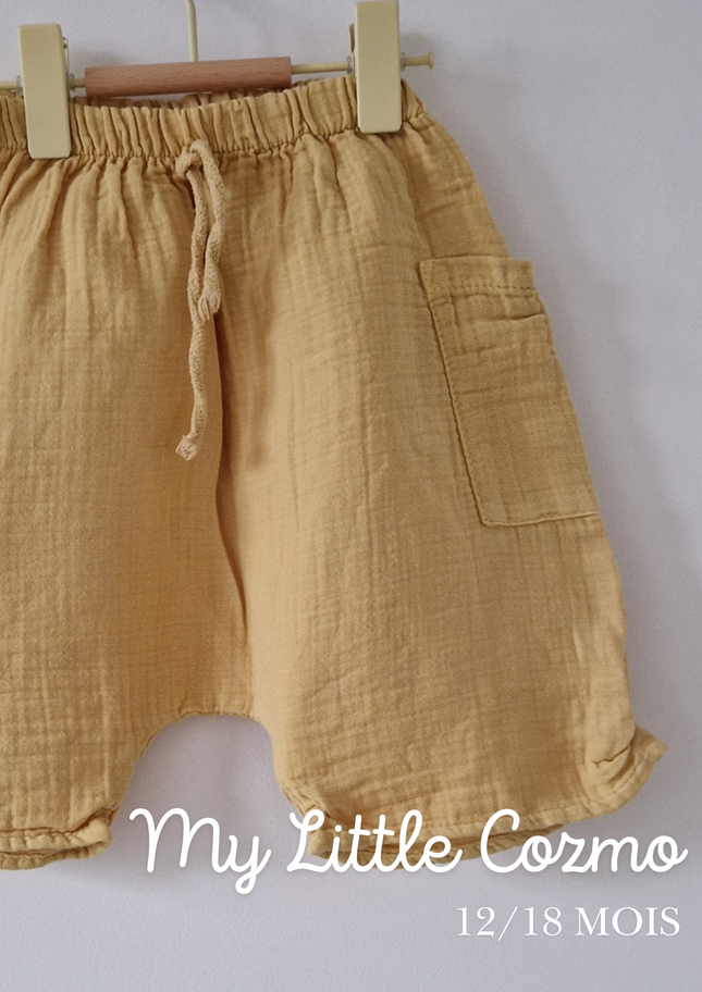 Short My Little Cozmo jaune mimosa - 12/18 mois