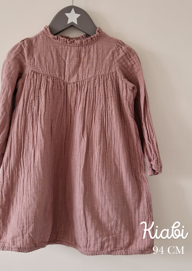 Robe Kiabi rose-lila mousseline - 94 cm