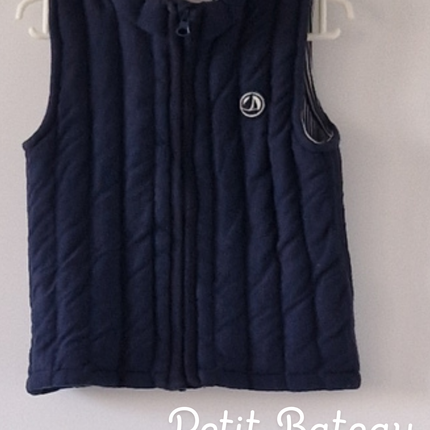 Veste Petit Bateau sans manches matelassée marine - 18 mois