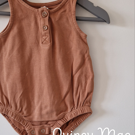 Barboteuse Quincy Mae marron - 3-6 mois